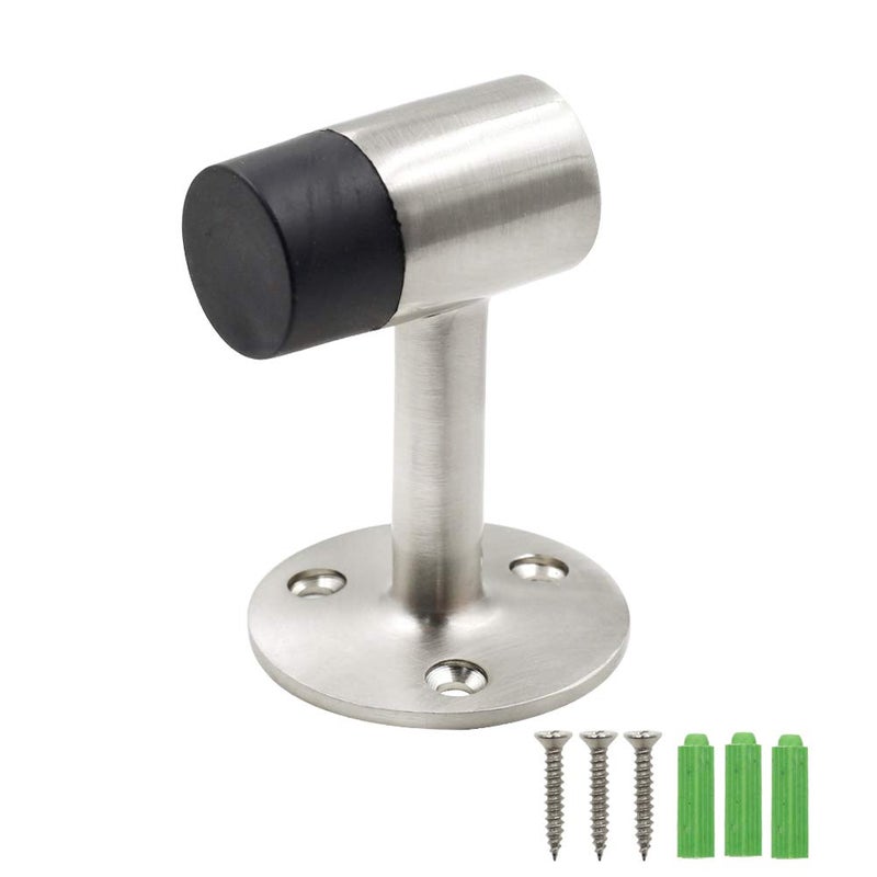 PHITUODA 3 Inch / 75mm Heavy Duty Floor Stop, Door Stopper Stainless Steel Brushed Nickel - Pack of 1 - Image 1